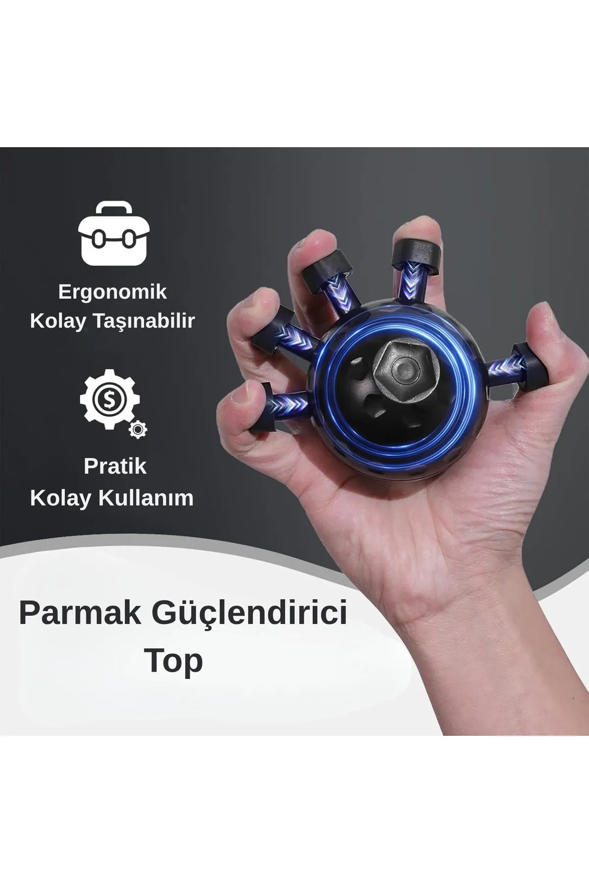 Gripball Bilek ve Parmak Güçlendirme Top – El Egzersiz ve Terapi Aparatı